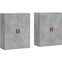 Berkfield Home Wall Mounted Cabinets 2 pcs Concrete Grey 69.5x34x90 cm