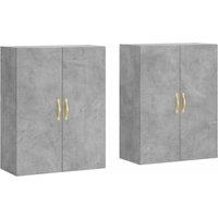 Berkfield Home Wall Mounted Cabinets 2 pcs Concrete Grey 69.5x34x90 cm