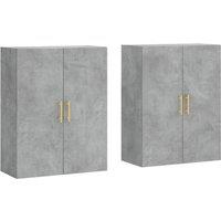 Berkfield Home Wall Mounted Cabinets 2 pcs Concrete Grey 69.5x34x90 cm