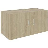 Berkfield Home Wall Mounted Cabinet Sonoma Oak 80x39x40 cm Engineered Wood in Brown | Size: 80 x 39 x 40 cm