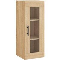 Berkfield Home Wall Mounted Cabinet Sonoma Oak 34.5x34x90 cm in Brown
