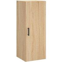 Berkfield Home Wall Mounted Cabinet Sonoma Oak 34.5x34x90 cm in Brown