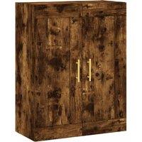 Berkfield Home Wall Mounted Cabinet Smoked Oak 69.5x34x90 cm Engineered Wood in Brown
