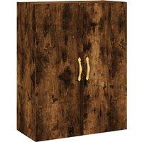 Berkfield Home Wall Mounted Cabinet Smoked Oak 69.5x34x90 cm in Brown