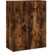 Berkfield Home Wall Mounted Cabinet Smoked Oak 69.5x34x90 cm in Brown