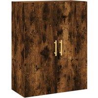 Berkfield Home Wall Mounted Cabinet Smoked Oak 69.5x34x90 cm in Brown