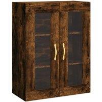 Berkfield Home Wall Mounted Cabinet Smoked Oak 69.5x34x90 cm in Brown