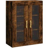 Berkfield Home Wall Mounted Cabinet Smoked Oak 69.5x34x90 cm in Brown