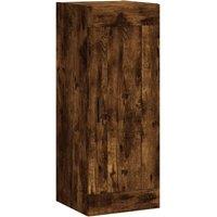Berkfield Home Wall Mounted Cabinet Smoked Oak 34.5x34x90 cm Engineered Wood in Brown