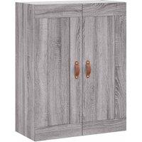 Berkfield Home Wall Mounted Cabinet Grey Sonoma 69.5x34x90 cm Engineered Wood