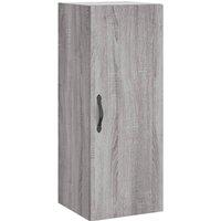 Berkfield Home Wall Mounted Cabinet Grey Sonoma 34.5x34x90 cm Engineered Wood
