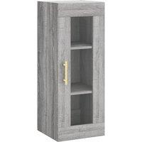 Berkfield Home Wall Mounted Cabinet Grey Sonoma 34.5x34x90 cm