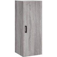 Berkfield Home Wall Mounted Cabinet Grey Sonoma 34.5x34x90 cm