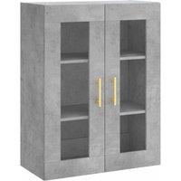 Berkfield Home Wall Mounted Cabinet Concrete Grey 69.5x34x90 cm
