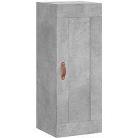 Berkfield Home Wall Mounted Cabinet Concrete Grey 34.5x34x90 cm Engineered Wood