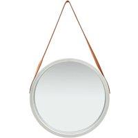 Berkfield Home Wall Mirror with Strap 50 cm Silver
