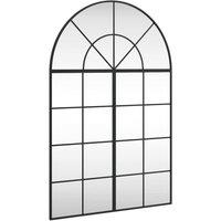 Berkfield Home Wall Mirror Black 80x120 cm Arch Iron