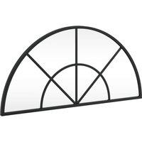 Berkfield Home Wall Mirror Black 60x30 cm Arch Iron