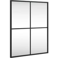 Berkfield Home Wall Mirror Black 40x50 cm Rectangle Iron