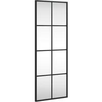 Berkfield Home Wall Mirror Black 30x80 cm Rectangle Iron