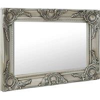 Berkfield Home Wall Mirror Baroque Style 60x40 cm Silver