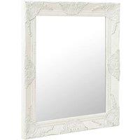 Berkfield Home Wall Mirror Baroque Style 50x60 cm White