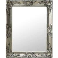 Berkfield Home Wall Mirror Baroque Style 50x60 cm Silver