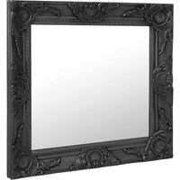 Berkfield Home Wall Mirror Baroque Style 50x50 cm Black