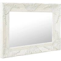 Berkfield Home Wall Mirror Baroque Style 50x40 cm White