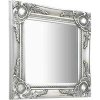 Berkfield Home Wall Mirror Baroque Style 40x40 cm Silver