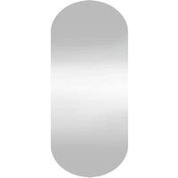 Berkfield Home Wall Mirror 35x80 cm Glass Oval in Silver
