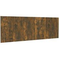 Berkfield Home Wall Headboard Smoked Oak 240x1.5x80 cm Engineered Wood in Brown