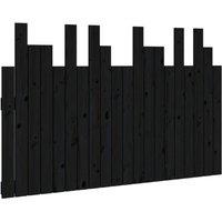 Berkfield Home Wall Headboard Black 127.5x3x80 cm Solid Wood Pine