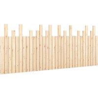 Berkfield Home Wall Headboard 204x3x80 cm Solid Wood Pine in Brown | Size: 204 x 3 x 80 cm