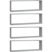 Berkfield Home Wall Cube Shelves 4 pcs Grey Sonoma 80x15x26.5 cm Engineered Wood