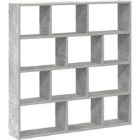 Berkfield Home Wall Cube Shelf 12 Compartments Concrete Grey Engineered Wood