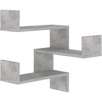 Berkfield Home Wall Corner Shelf Concrete Grey 40x40x50 cm Engineered Wood | Size: 40 x 40 x 50 cm