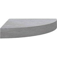 Berkfield Home Wall Corner Shelf Concrete Grey 35x35x3.8 cm MDF