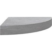 Berkfield Home Wall Corner Shelf Concrete Grey 25x25x3.8 cm MDF