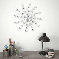 Berkfield Home Wall Clock with Quartz Movement Modern Design 50 cm in Silver