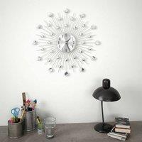 Berkfield Home Wall Clock with Quartz Movement Modern Design 50 cm in Silver