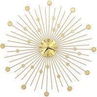 Berkfield Home Wall Clock Metal 70 cm Golden in Gold