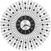 Berkfield Home Wall Clock Metal 43 cm Black