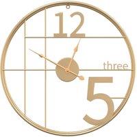 Berkfield Home Wall Clock Gold 50 cm Iron