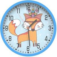 Berkfield Home Wall Clock Blue 25.5 cm Polystyrene & Glass