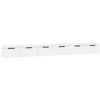 Berkfield Home Wall Cabinets 2 pcs White 102x30x20 cm Engineered Wood | Size: 102 x 30 x 20 cm