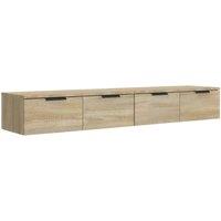 Berkfield Home Wall Cabinets 2 pcs Sonoma Oak 68x30x20 cm Engineered Wood in Brown | Size: 68 x 30 x 20 cm