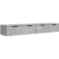 Berkfield Home Wall Cabinets 2 pcs Concrete Grey 68x30x20 cm Engineered Wood | Size: 68 x 30 x 20 cm