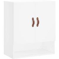 Berkfield Home Wall Cabinet White 60x31x70 cm Engineered Wood | Size: 60 x 31 x 70 cm