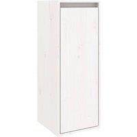 Berkfield Home Wall Cabinet White 30x30x80 cm Solid Wood Pine | Size: 30 x 30 x 80 cm